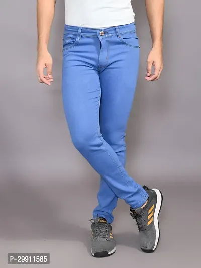 Stylish Denim Solid Jeans for Men-thumb5