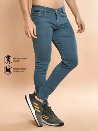 Classic Denim Solid Jeans For Men-thumb4