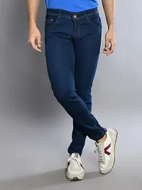 Classic Denim Solid Jeans For Men-thumb2