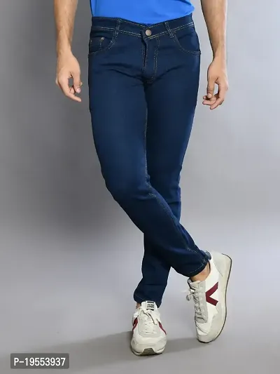Classic Denim Solid Jeans For Men-thumb3