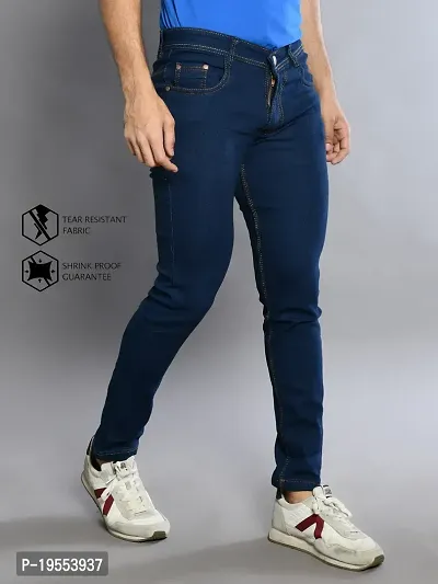 Classic Denim Solid Jeans For Men-thumb0