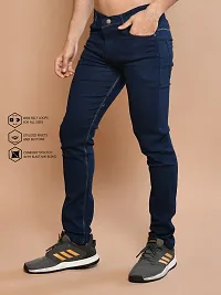 Classic Denim Solid Jeans For Men-thumb2