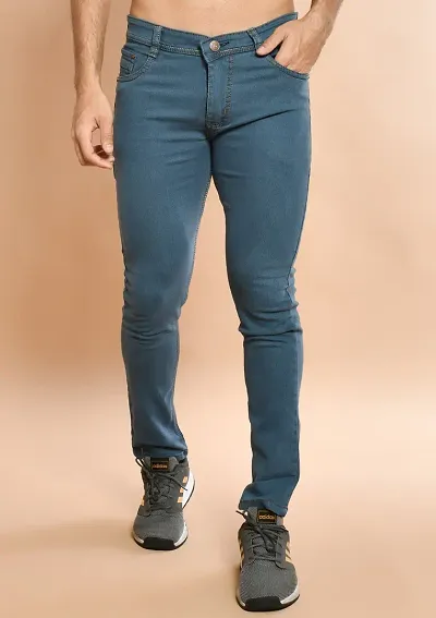 Premium Quality Blue Regular Jeans For Men