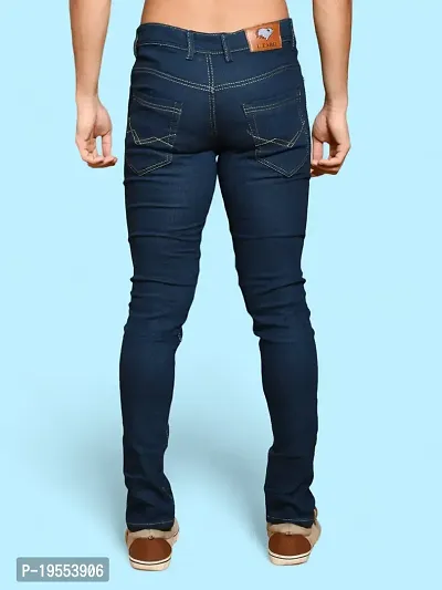 Classic Denim Solid Jeans For Men-thumb2