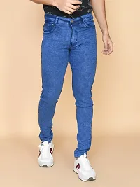 Classic Denim Solid Jeans For Men-thumb4