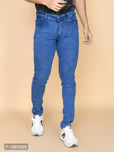 Classic Denim Solid Jeans For Men-thumb5