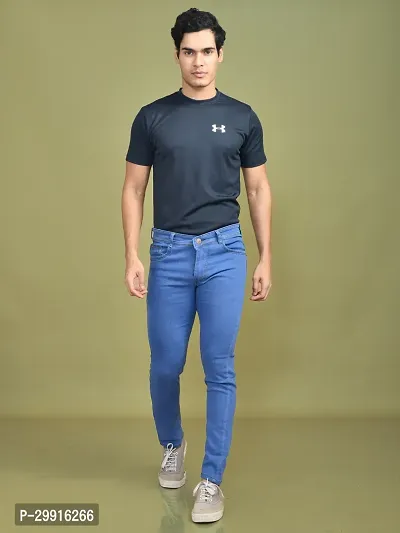 Stylish Denim Solid Jeans for Men-thumb4