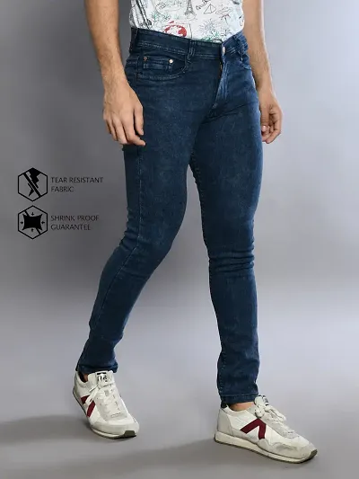 Stylish Denim Mid-Rise Jeans For Men