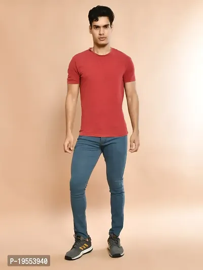 Classic Denim Solid Jeans For Men-thumb4