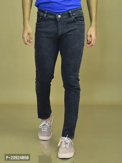 Stylish Denim Solid Jeans for Men-thumb0