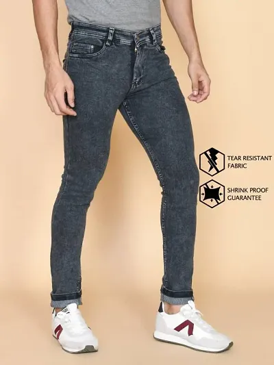 Comfortable Denim Mid-Rise Jeans For Men