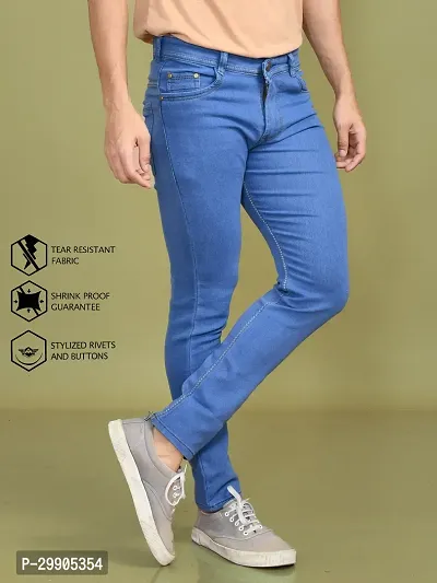 Stylish Denim Solid Jeans for Men-thumb3