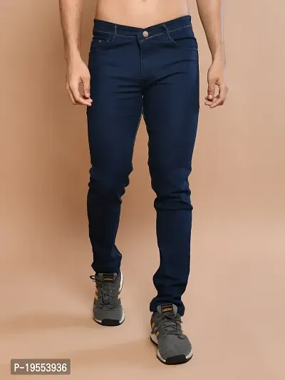 Classic Denim Solid Jeans For Men-thumb4