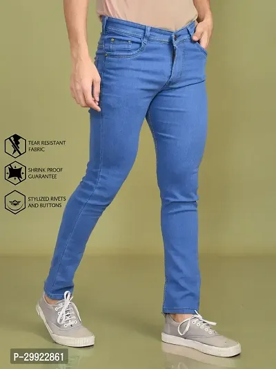 Stylish Denim Solid Jeans for Men-thumb3