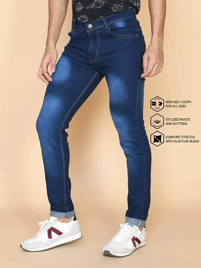 Stylish Denim Solid Mid-Rise Jeans For Men Pack Of 2