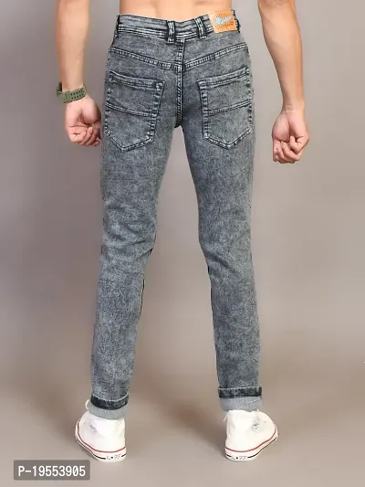 Classic Denim Solid Jeans For Men-thumb2