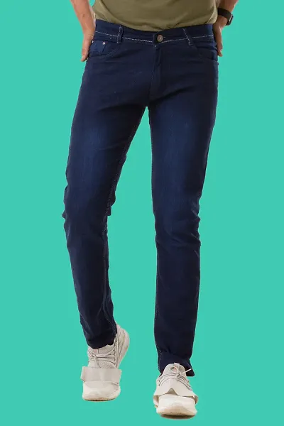 Stylish Lzard Slim Fit Blue Denim Jeans for Men