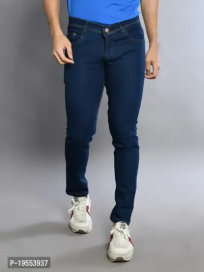 Classic Denim Solid Jeans For Men-thumb4