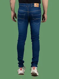 Stylish Blue Denim Faded Mid-Rise Jeans For Men-thumb1