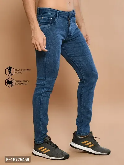 Classic Denim Solid Jeans For Men-thumb4