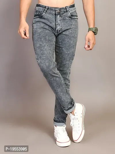 Classic Denim Solid Jeans For Men-thumb5