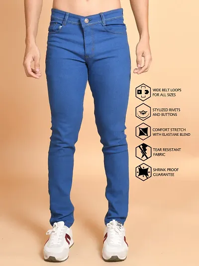 Classic Solid Jeans For Men