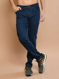 Classic Denim Solid Jeans For Men-thumb3