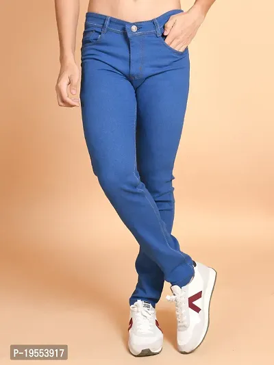 Classic Denim Solid Jeans For Men-thumb5