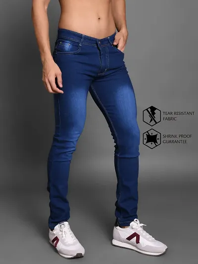 Classic Denim Solid Jeans For Men