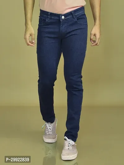 Stylish Denim Solid Jeans for Men-thumb0