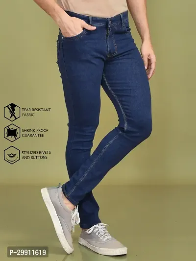 Stylish Denim Solid Jeans for Men-thumb4