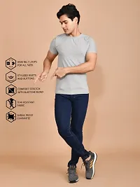 Classic Denim Solid Jeans For Men-thumb2