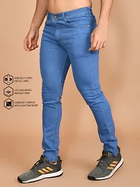 Classic Denim Solid Jeans For Men-thumb3