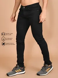 Classic Denim Solid Jeans For Men-thumb1