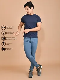 Classic Denim Solid Jeans For Men-thumb2