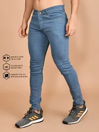 Classic Denim Solid Jeans For Men-thumb1