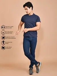 Classic Denim Solid Jeans For Men-thumb2