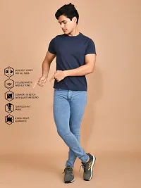 Classic Denim Solid Jeans For Men-thumb2