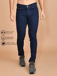 Classic Denim Solid Jeans For Men-thumb3