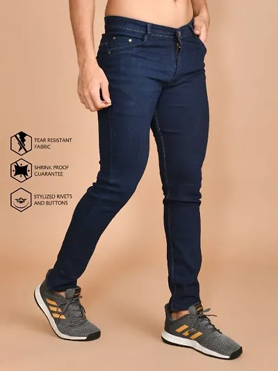 Classic Solid Jeans For Men