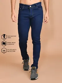 Classic Denim Solid Jeans For Men-thumb2