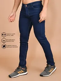 Classic Denim Solid Jeans For Men-thumb3