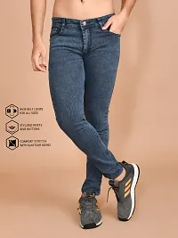 Classic Denim Solid Jeans For Men-thumb2