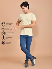 Classic Denim Solid Jeans For Men-thumb2