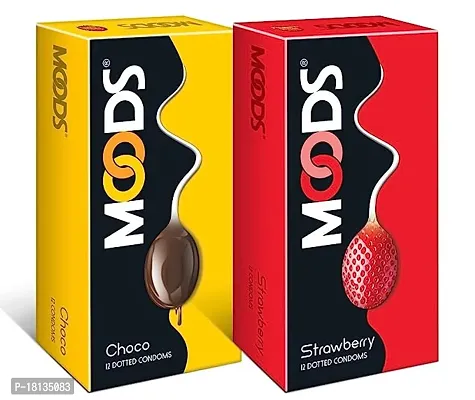 Moods Chocolate   Strawberry 12 Condoms Pack of 2-thumb0