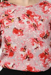 Elegant Pink Georgette Printed Top For Women-thumb4