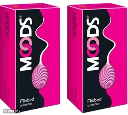 Moods Ribbed Condom 12 Pack of 2