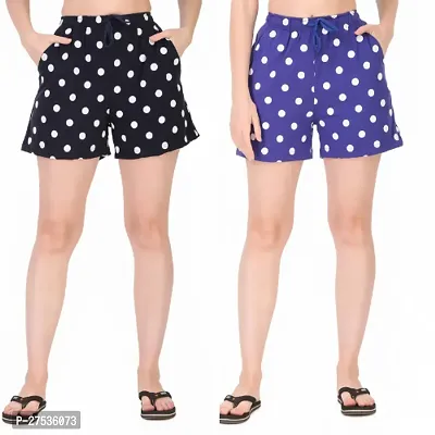 Women Printed Regular Shorts Pack of 2