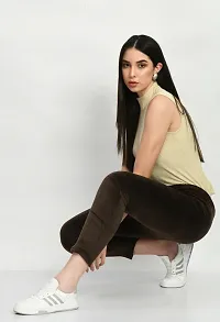 Brown Velvet Leggings Bottom Wear-thumb1