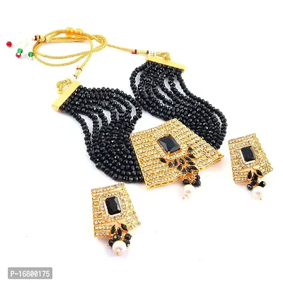 Charming AD Choker Jewellery set (Black)-thumb0